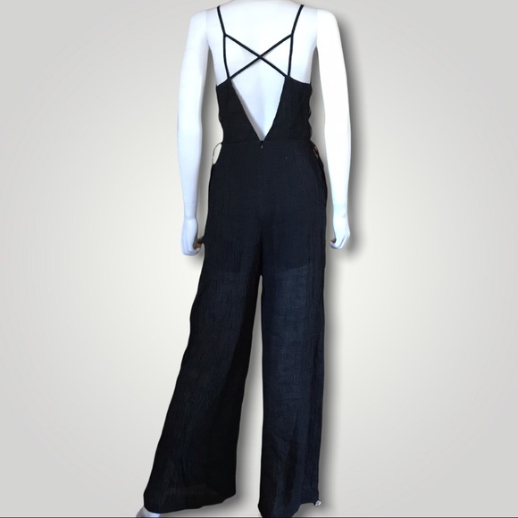 Line & Dot Black Jumpsuit - Picture 5 of 9